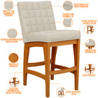 Kit 02 Banquetas Baixa Cozinha Bancada Bar Sala Jantar Fixa M