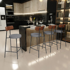 Kit 02 Banquetas Baixa Cozinha Jantar Milão L02 Couríssimo Ma