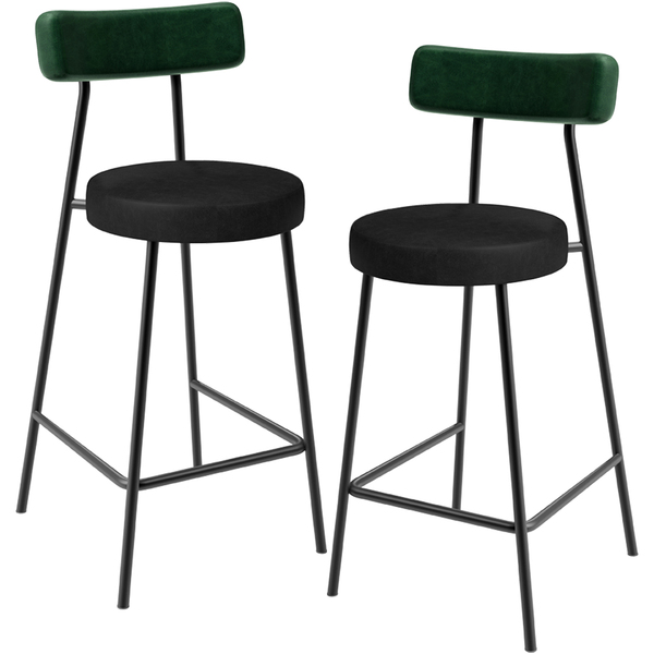 Kit 02 Banquetas Baixa Cozinha Sala De Jantar Milão L02 Courí