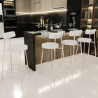 Kit 02 Banquetas Baixa Cozinha Sala Jantar Bancada Milão Aren