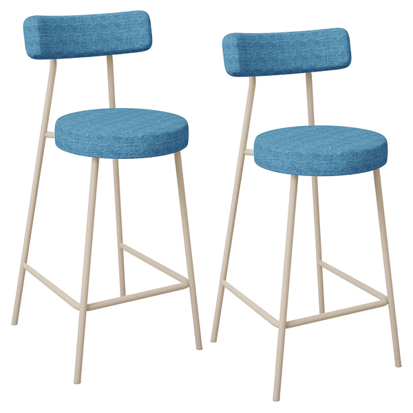 Kit 02 Banquetas Baixa Cozinha Sala Jantar Bancada Milão Aren