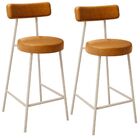 Kit 02 Banquetas Baixa Cozinha Sala Jantar Bancada Milão Aren