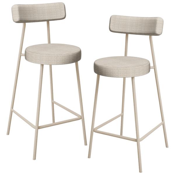 Kit 02 Banquetas Baixa Cozinha Sala Jantar Bancada Milão Aren