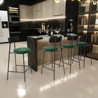 Kit 02 Banquetas Baixa Cozinha Sala Jantar Bancada Milão L02