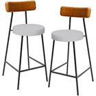 Kit 02 Banquetas Baixa Cozinha Sala Jantar Bancada Milão L02