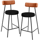 Kit 02 Banquetas Baixa Cozinha Sala Jantar Bancada Milão L02