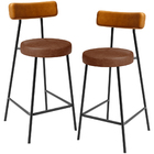 Kit 02 Banquetas Baixa Cozinha Sala Jantar Bancada Milão L02