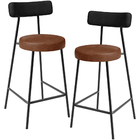 Kit 02 Banquetas Baixa Cozinha Sala Jantar Bancada Milão L02