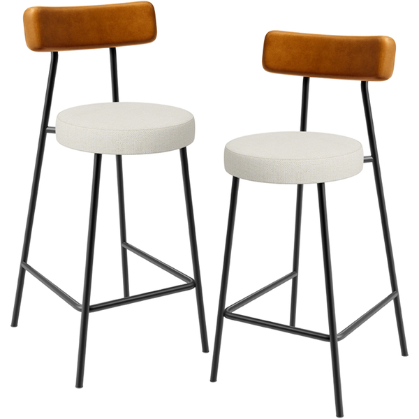 Kit 02 Banquetas Baixa Cozinha Sala Jantar Milão L02 Couríssi