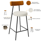 Kit 02 Banquetas Baixa Cozinha Sala Jantar Milão L02 Couríssi