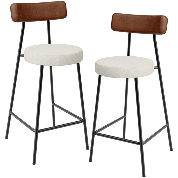 Kit 02 Banquetas Baixa Cozinha Sala Jantar Milão L02 Couríssi