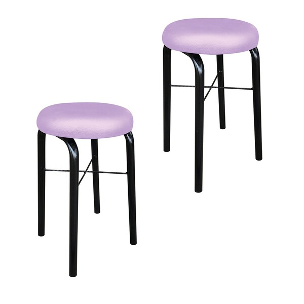 Kit 02 Banquetas Baixa Manu Corino D'rossi - Lilás