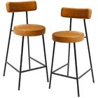 Kit 02 Banquetas Baixa Para Cozinha Sala De Jantar Bancada Mi