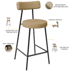 Kit 02 Banquetas Baixa Para Cozinha Sala De Jantar Bancada Mi