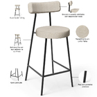 Kit 02 Banquetas Baixa Para Cozinha Sala De Jantar Bar Bancad