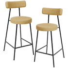 Kit 02 Banquetas Baixa Para Cozinha Sala De Jantar Bar Bancad