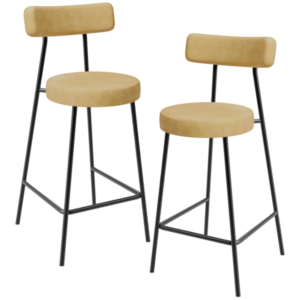 Kit 02 Banquetas Baixa Para Cozinha Sala De Jantar Bar Bancad