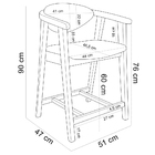 Kit 02 Banquetas Baixa Para Cozinha Sala Jantar Bancada Cecíl