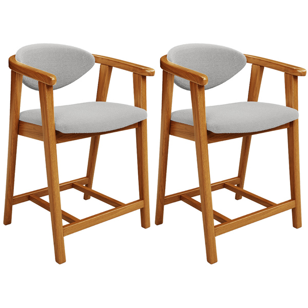 Kit 02 Banquetas Baixa Para Cozinha Sala Jantar Bancada Cecíl