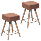 Kit 02 Banquetas Baixas Decorativas Rio 50x32cm Com Pés Palit