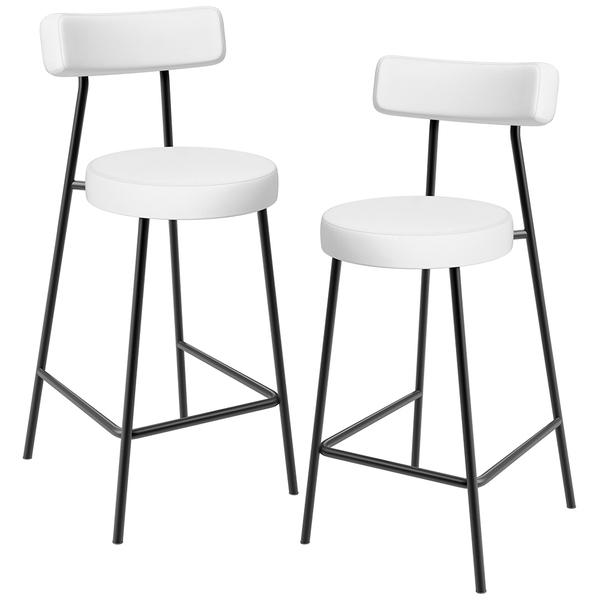 Kit 02 Banquetas Baixas Para Cozinha Sala De Jantar Bar Banca