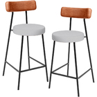 Kit 02 Banquetas Bar Baixa Cozinha Sala Jantar Milão L02 Cour