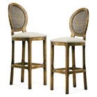 Kit 02 Banquetas Bistrô Gourmet Estofada Para Cozinha Isla Or