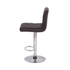 Kit 02 Banquetas Boxbit Confort Madeira Estofada Café Cromada