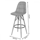 Kit 02 Banquetas Boxbit Dkr Eames Acabamento Em Botonê Branca