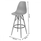 Kit 02 Banquetas Boxbit Dkr Eames Polipropileno Azul Marinho