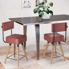 Kit 02 Banquetas Cadeiras Decorativas Barcelona 73cm Com Enco