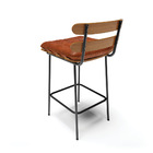 Kit 02 Banquetas Costela Corano Base Metálica Preto M11 - D'r