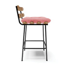 Kit 02 Banquetas Costela Suede Base Metálica Preto J01 - D'ro