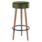 Kit 02 Banquetas Cozinha Londres Estofada D-33 Com Pés De Mad