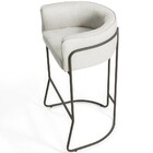 Kit 02 Banquetas Decorativa Fixa Base De Aço Choco Betina D02