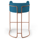 Kit 02 Banquetas Decorativa Fixa Base De Aço Cobre Betina D02