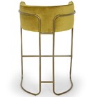 Kit 02 Banquetas Decorativa Fixa Base De Aço Ouro Fosco Betin