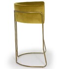 Kit 02 Banquetas Decorativa Fixa Base De Aço Ouro Fosco Betin