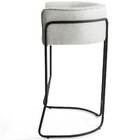 Kit 02 Banquetas Decorativa Fixa Base De Aço Preto Betina D02