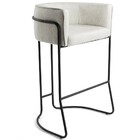 Kit 02 Banquetas Decorativa Fixa Base De Aço Preto Betina D02