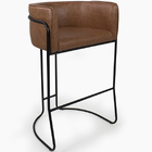 Kit 02 Banquetas Decorativas Betina Base Preto Corano Rústico