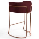 Kit 02 Banquetas Decorativas Fixa Base De Aço Cobre Betina D0