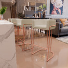 Kit 02 Banquetas Decorativas Fixa Base De Aço Cobre Betina D0