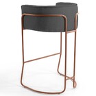 Kit 02 Banquetas Decorativas Fixa Base De Aço Cobre Betina D0