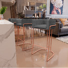 Kit 02 Banquetas Decorativas Fixa Base De Aço Cobre Betina D0