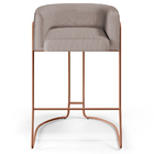 Kit 02 Banquetas Decorativas Fixa Base De Aço Cobre Betina D0