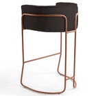 Kit 02 Banquetas Decorativas Fixa Base De Aço Cobre Betina D0