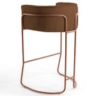 Kit 02 Banquetas Decorativas Fixa Base De Aço Cobre Betina D0