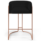 Kit 02 Banquetas Decorativas Fixa Base De Aço Cobre Betina D0