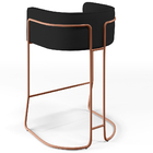 Kit 02 Banquetas Decorativas Fixa Base De Aço Cobre Betina D0